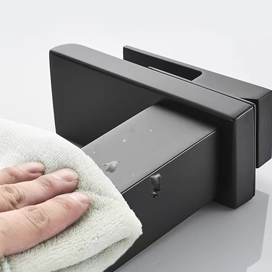 Mitigeur de lavabo cascade carré, chromé ou noir vieilli — vue 8