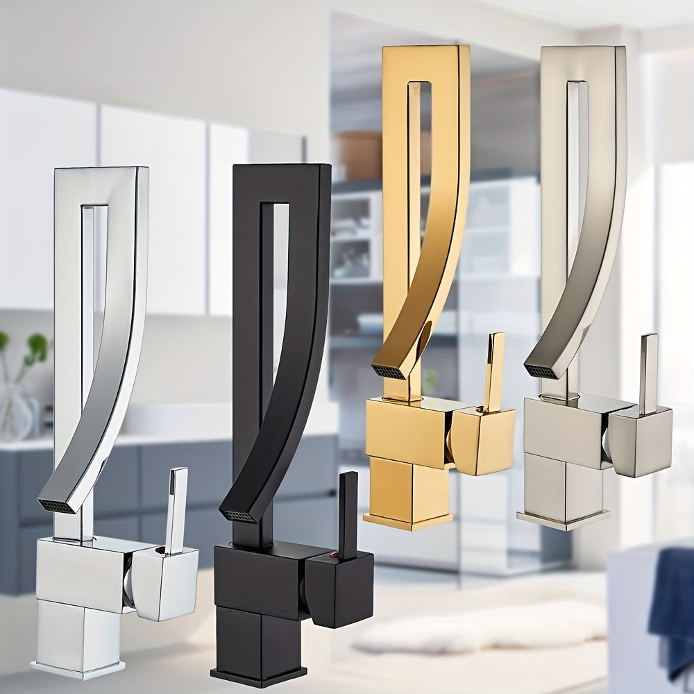 Mitigeur de lavabo design cascade au bec ajouré