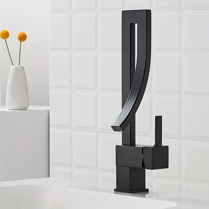 Mitigeur de lavabo design cascade au bec ajouré — vue 4