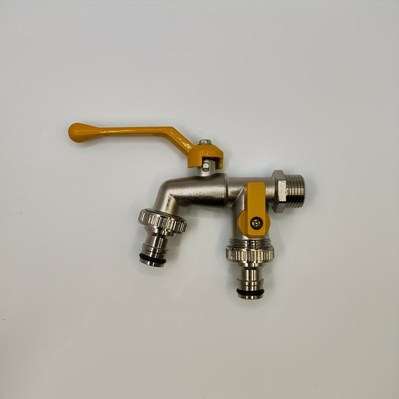 Robinet de jardin laiton double sortie 1/2 et 3/4 pouce — vue 11