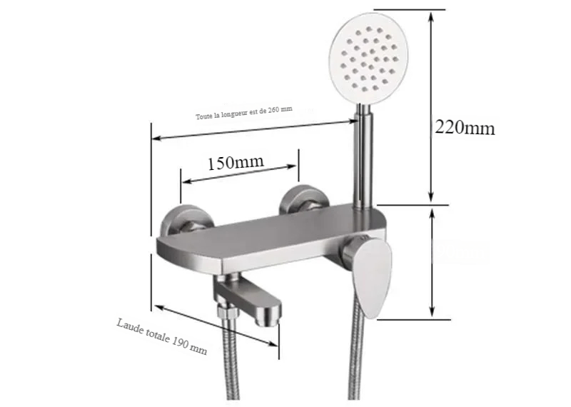 Robinet Mural Baignoire Douche