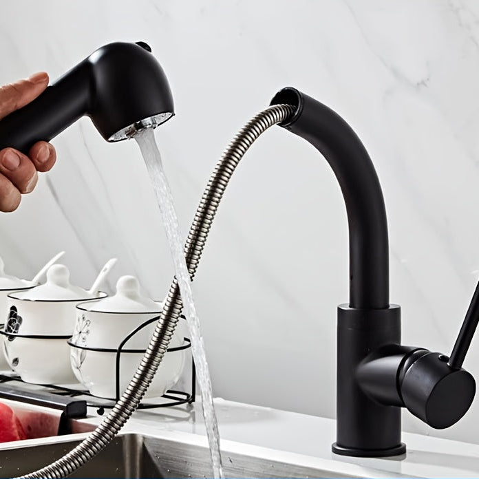 Mitigeur cuisine avec douchette extractible et bec haut pivotant