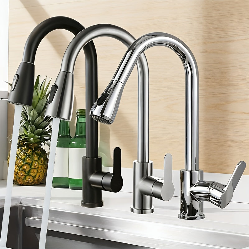 Robinet de cuisine à bec rotatif en acier inoxydable 304, acier inoxydable 304