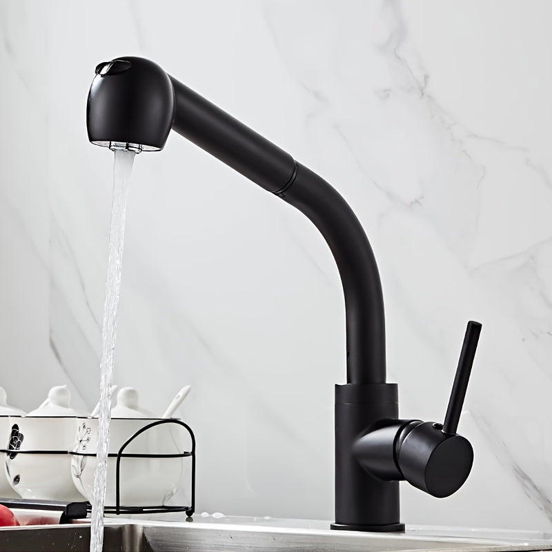 Mitigeur cuisine avec douchette extractible et bec haut pivotant
