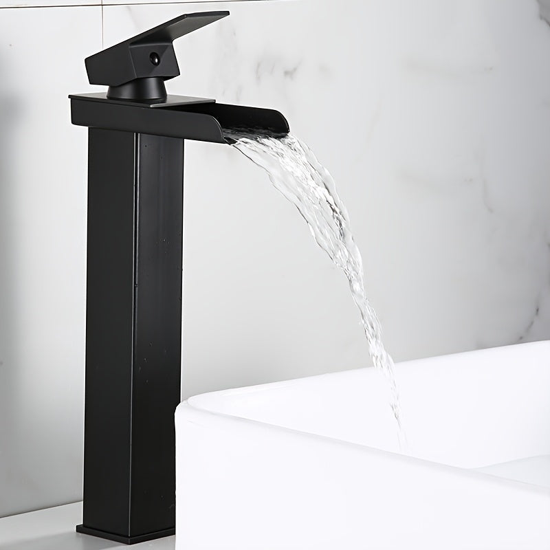 Robinet de lavabo cascade en acier inoxydable, raccord 1/2