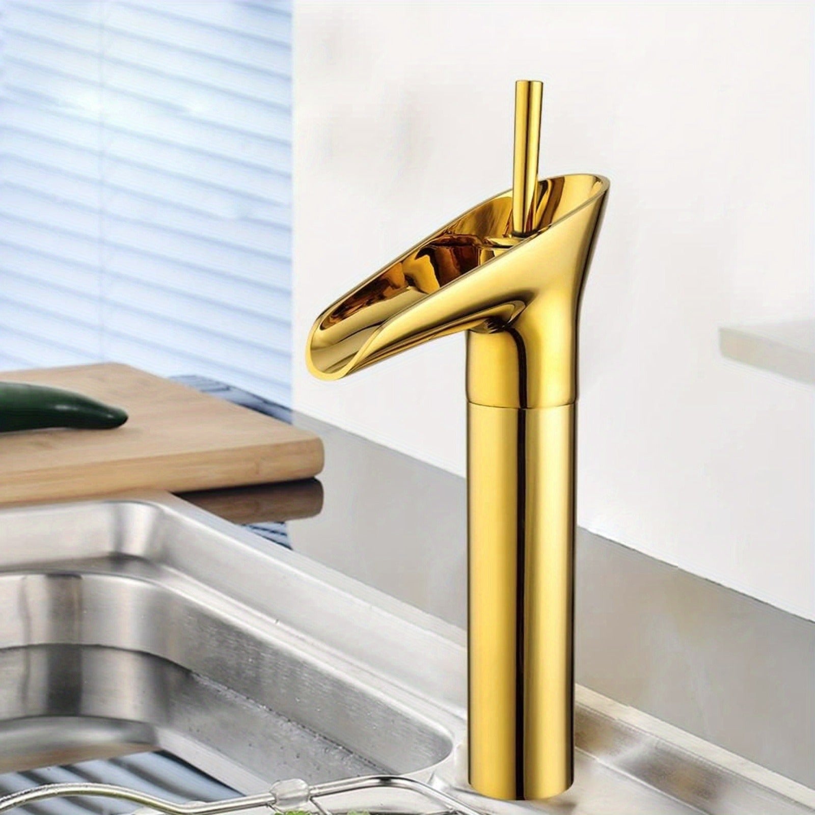 Robinet de cuisine cascade en laiton, laiton