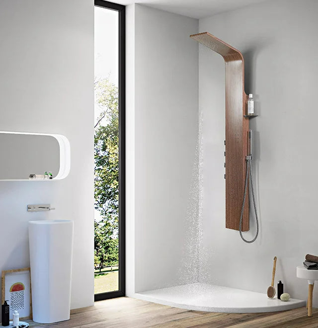 Colonne de Douche Hydromassante Haut de Gamme, marron