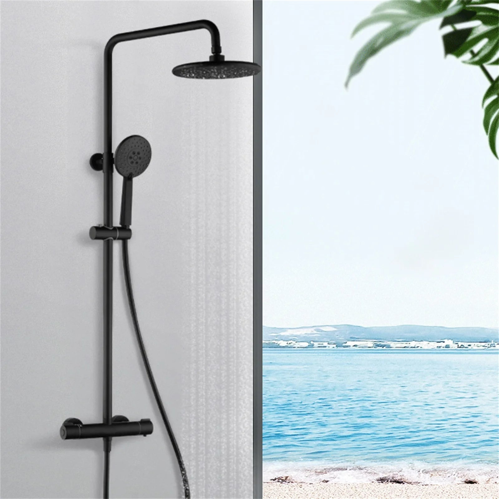 Colonne de douche avec thermostatique, laiton