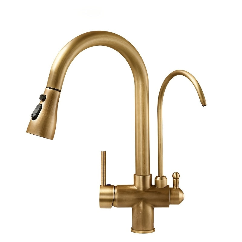 Robinet de cuisine à douchette extractible en acier inoxydable 304, acier inoxydable 304