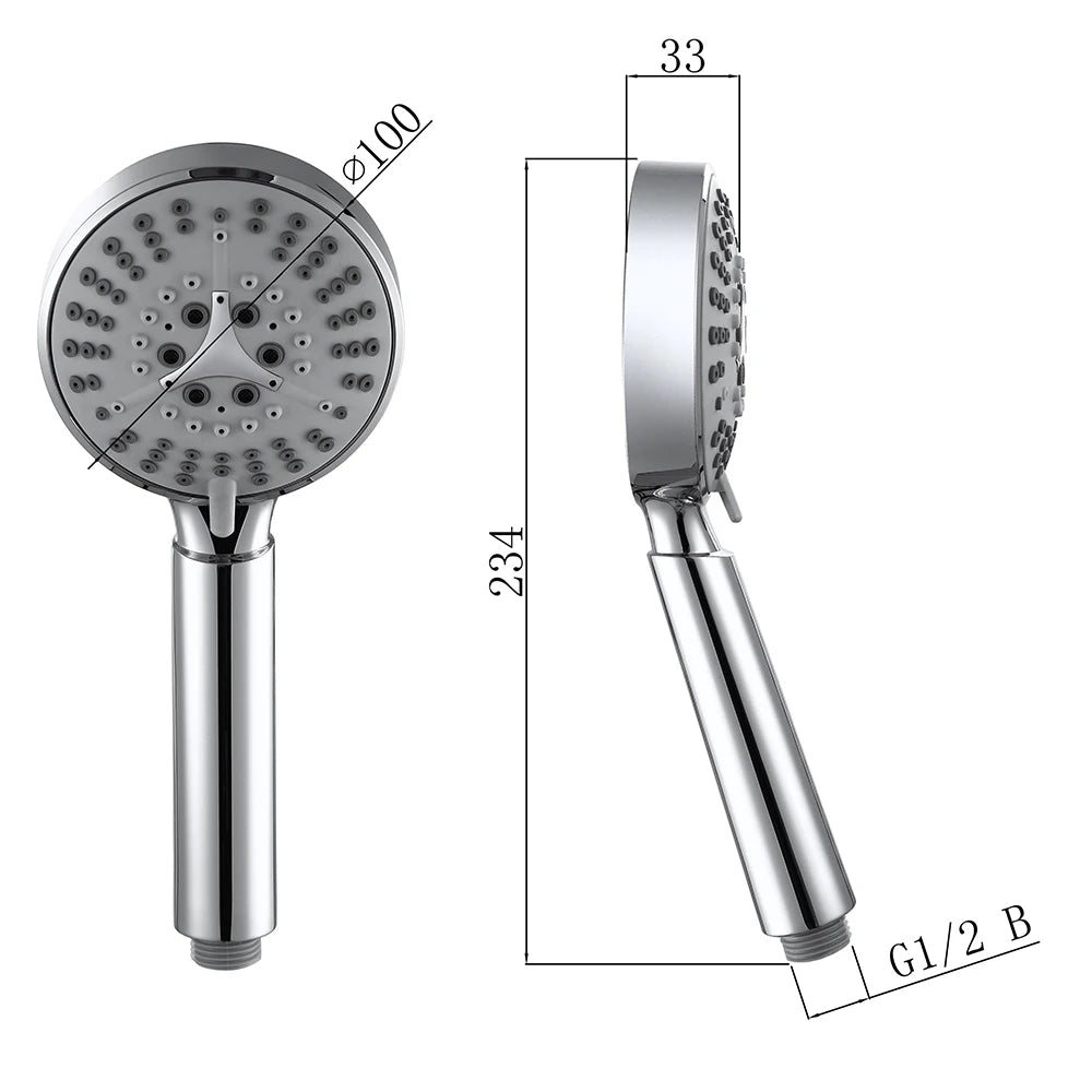 Colonne de douche sans robinetterie chrome, raccord 1/2