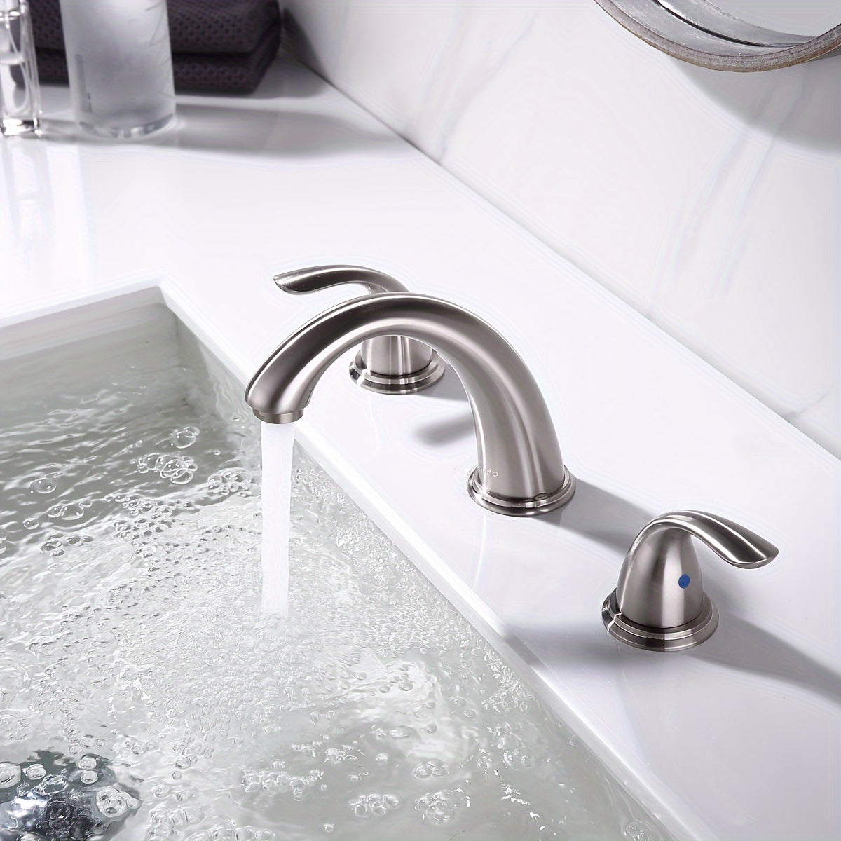 Robinet de lavabo en acier inoxydable 304, pose 3 trous