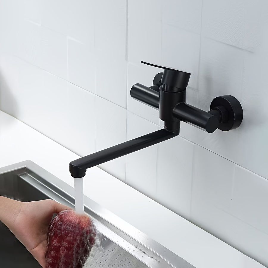 Robinet de cuisine à bec rotatif en acier inoxydable 304, acier inoxydable 304