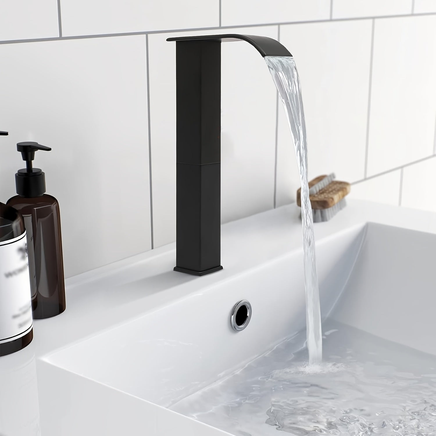 Mitigeur d'évier cascade en acier inoxydable 304, acier inoxydable 304