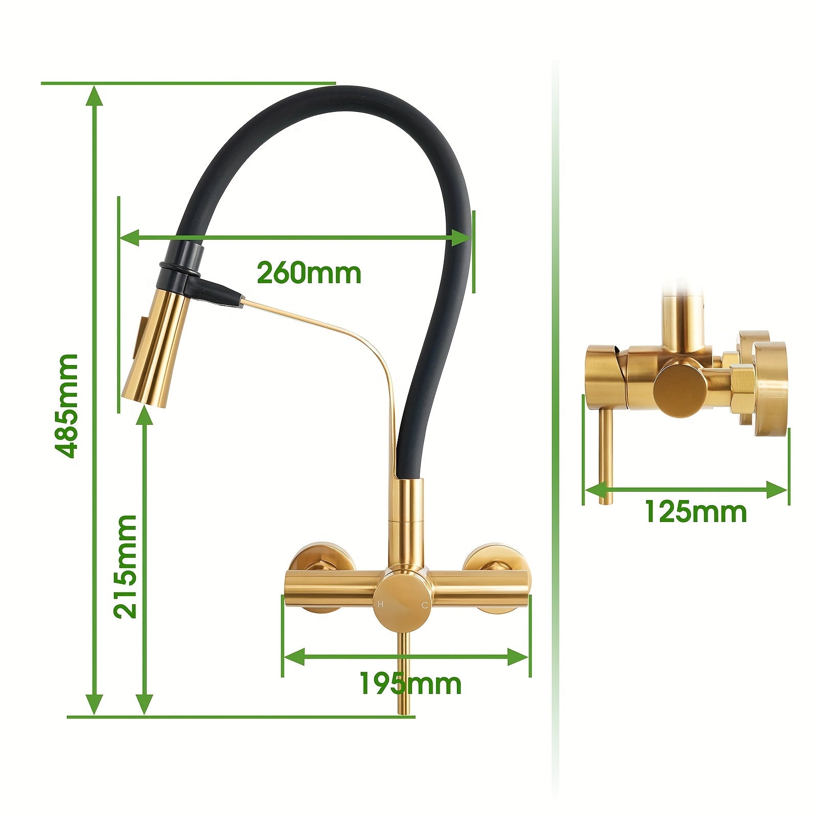 Douchette à douchette en acier inoxydable 304, acier inoxydable 304