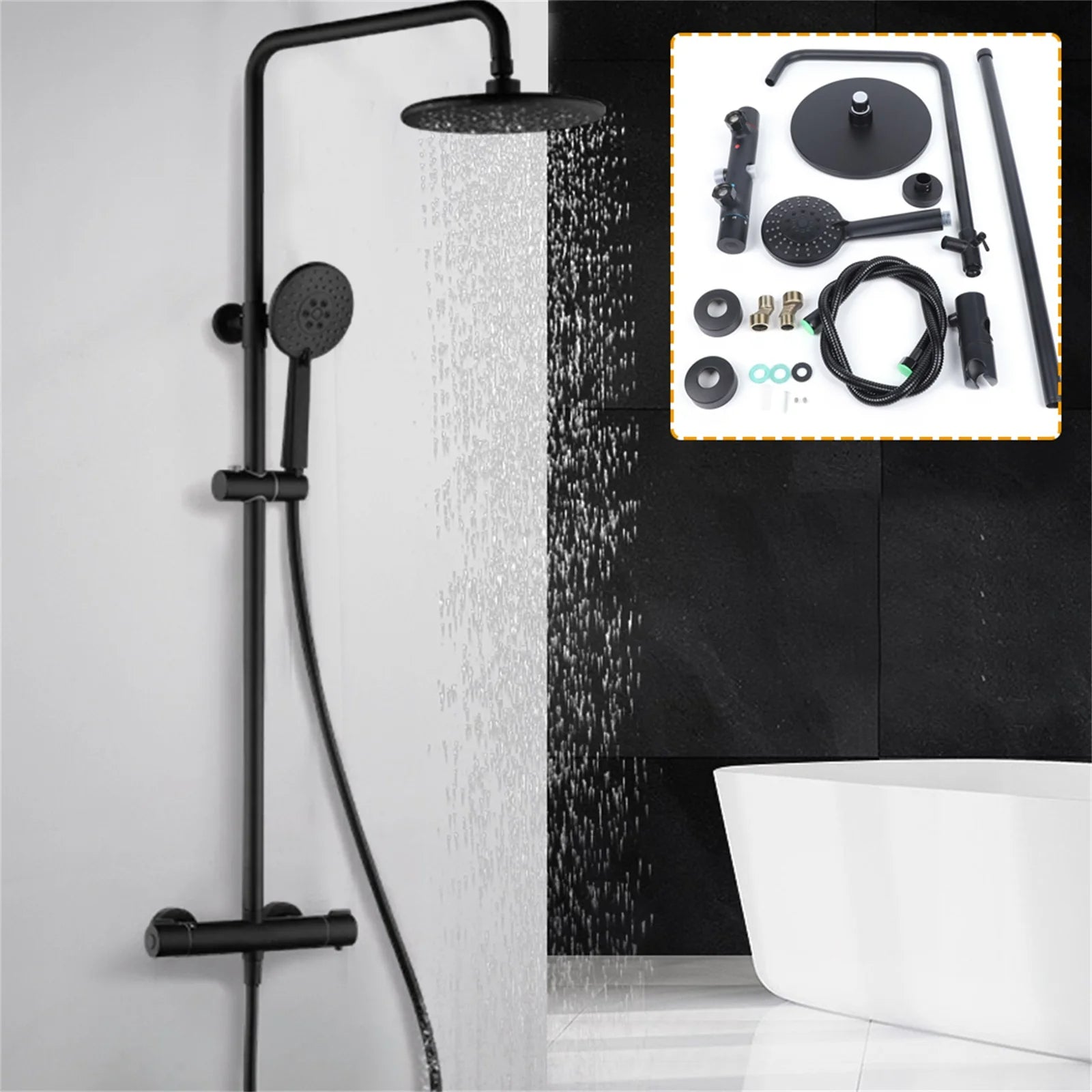 Colonne de douche avec thermostatique, pose mural