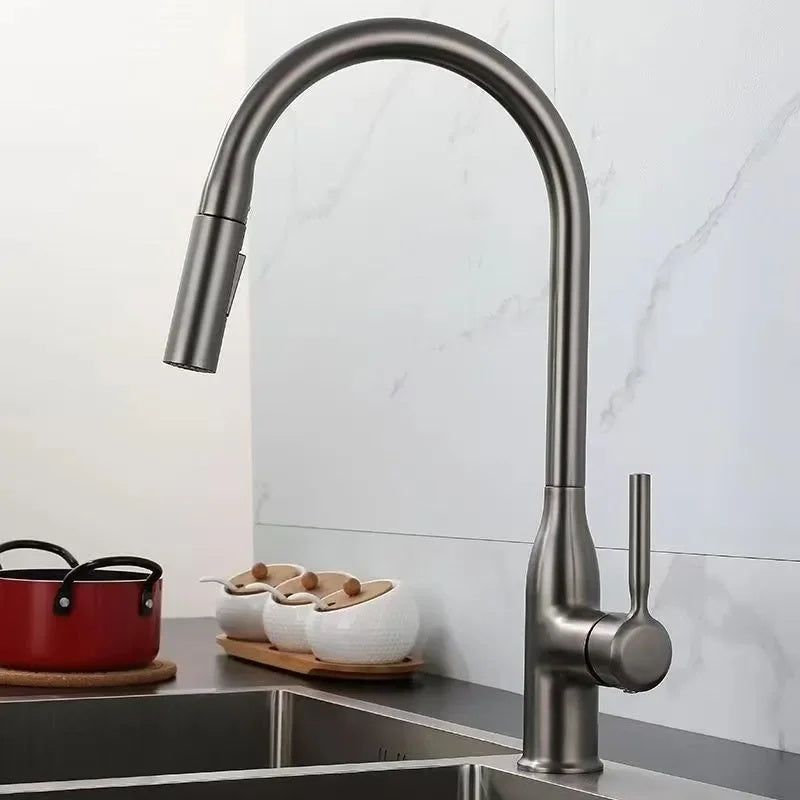 Mitigeur de cuisine en acier inoxydable 304, acier inoxydable 304