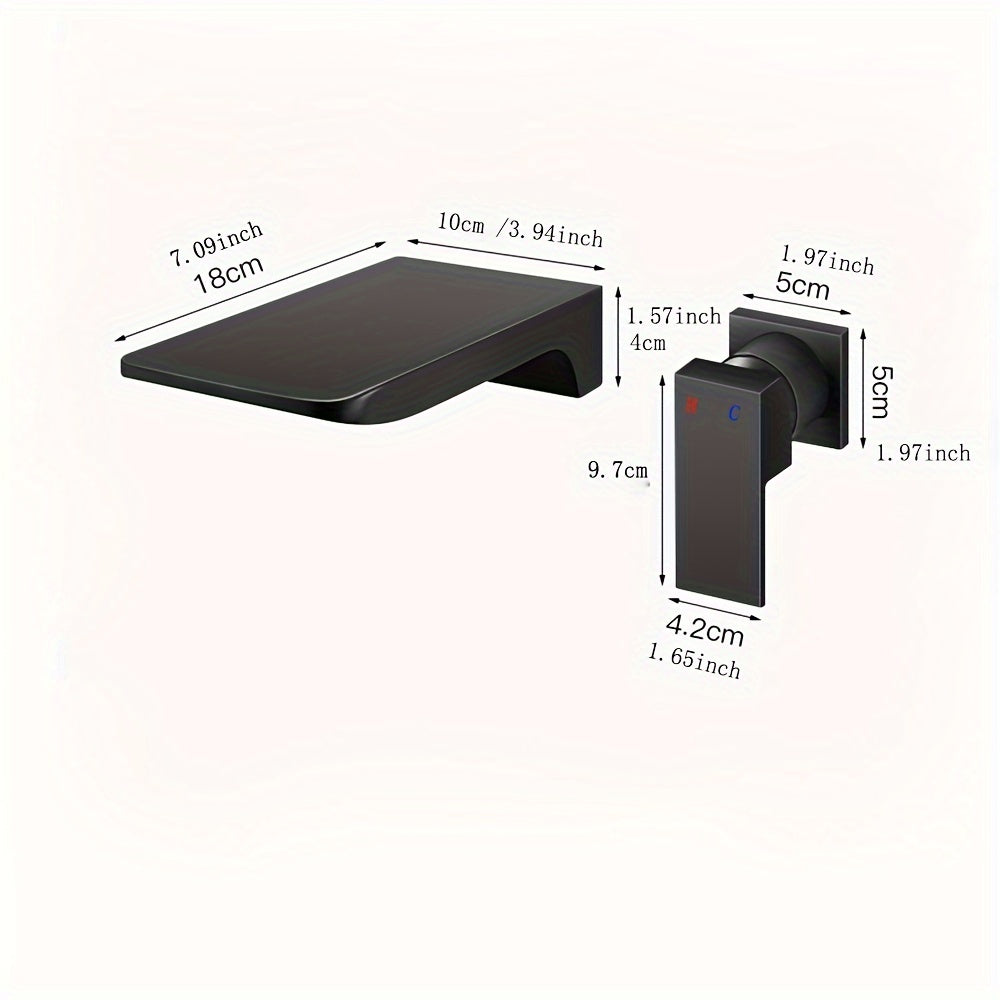 Robinet de lavabo cascade en acier inoxydable 304, pose mural