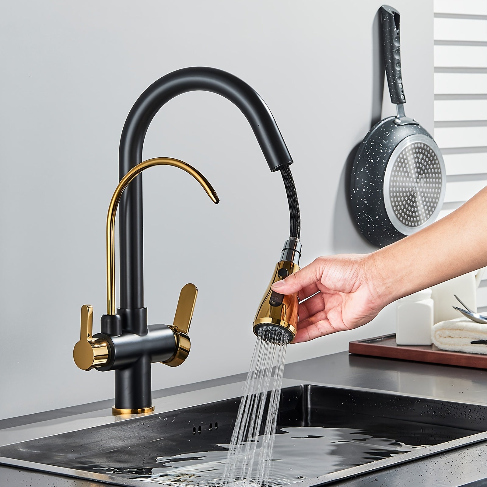 Robinet de cuisine en acier inoxydable, acier inoxydable
