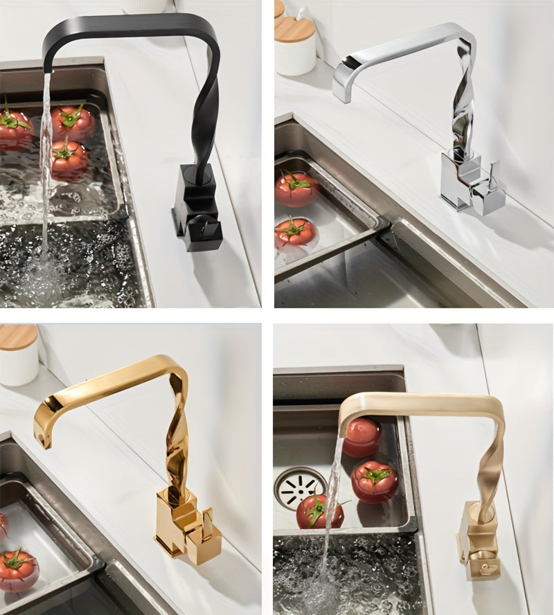 Robinet de cuisine à bec rotatif en laiton, raccord 1/2