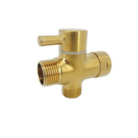 Robinet WC 3 voies doré, acier inoxydable