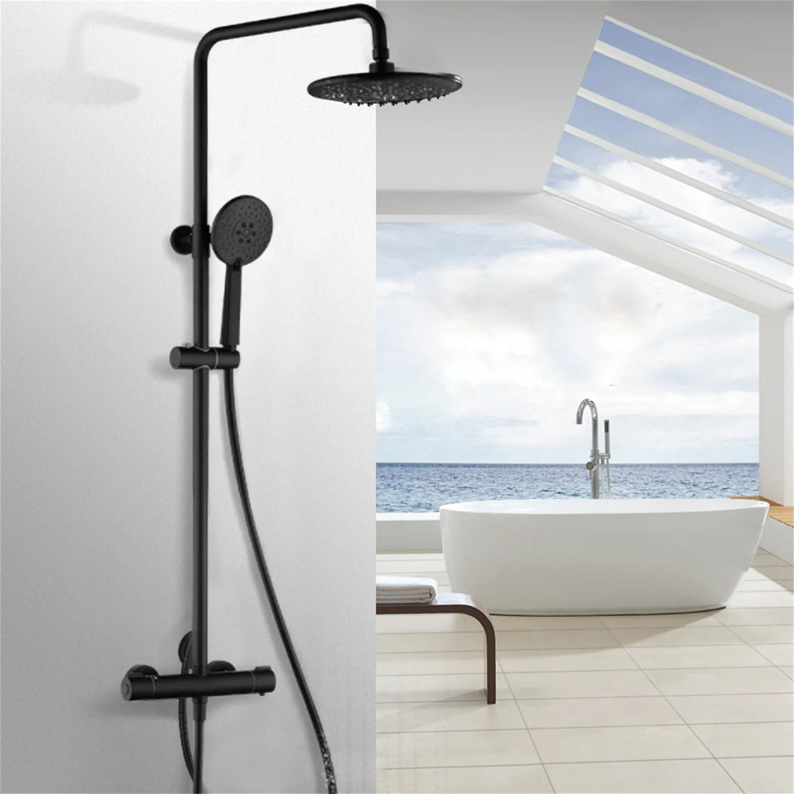 Colonne de douche avec thermostatique, pose mural