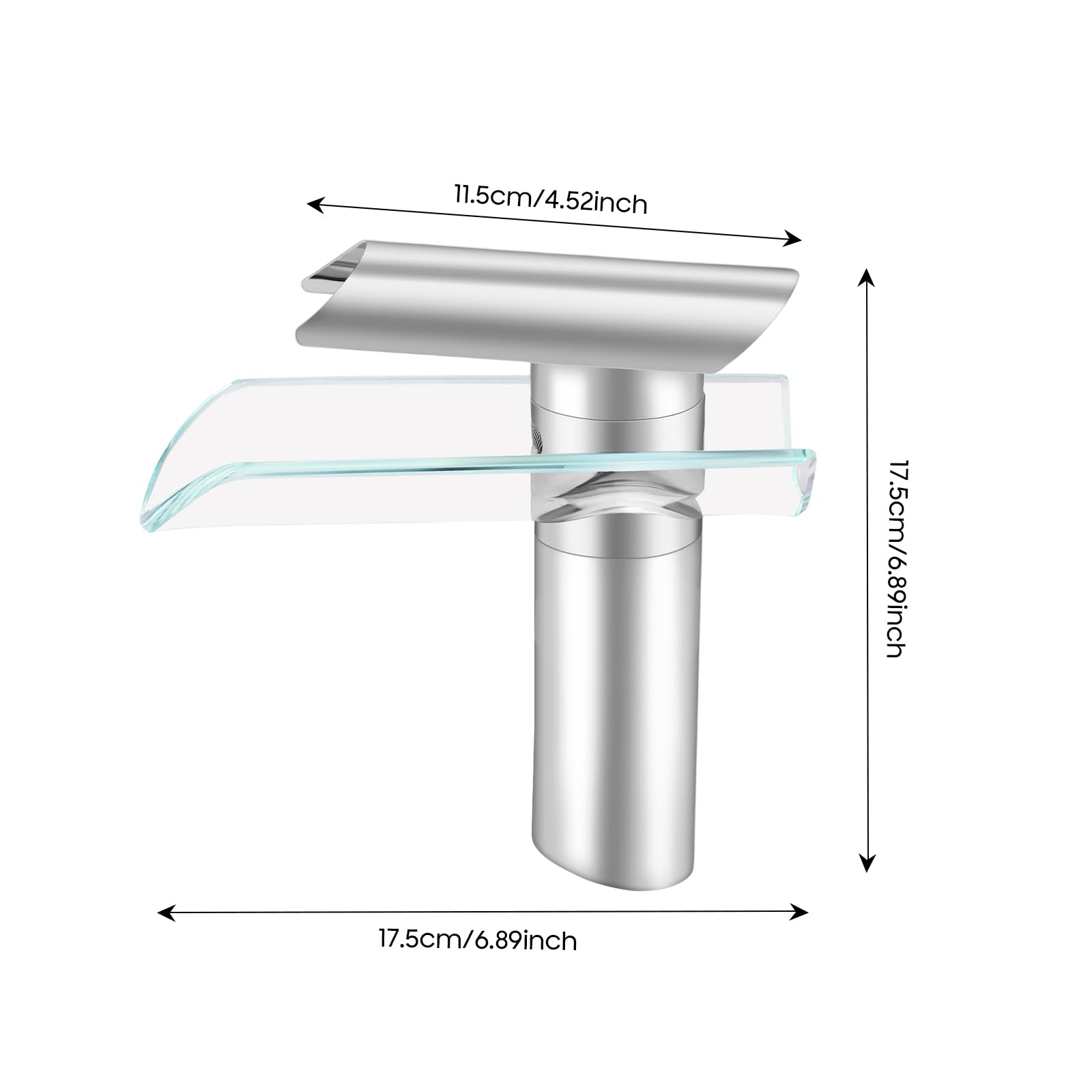 Mitigeur de cuisine cascade en acier inoxydable, raccord 3/8