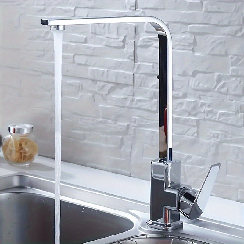 Robinet de cuisine à bec rotatif en acier inoxydable 304, acier inoxydable 304