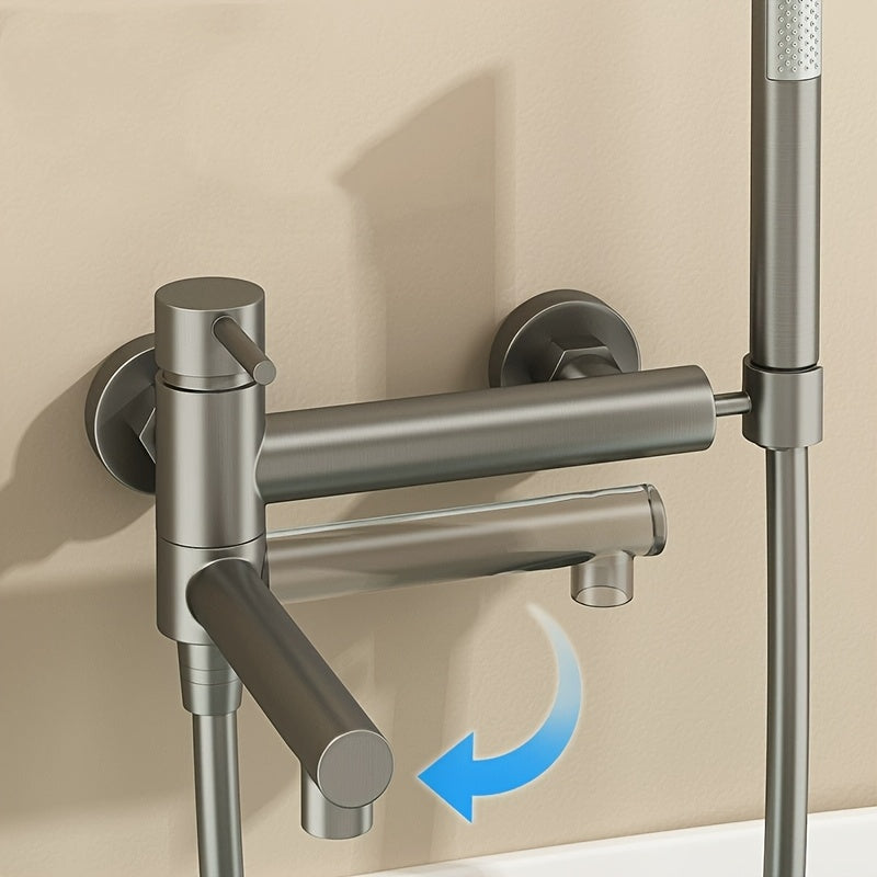 Douchette de baignoire à douchette en acier inoxydable 304, acier inoxydable 304