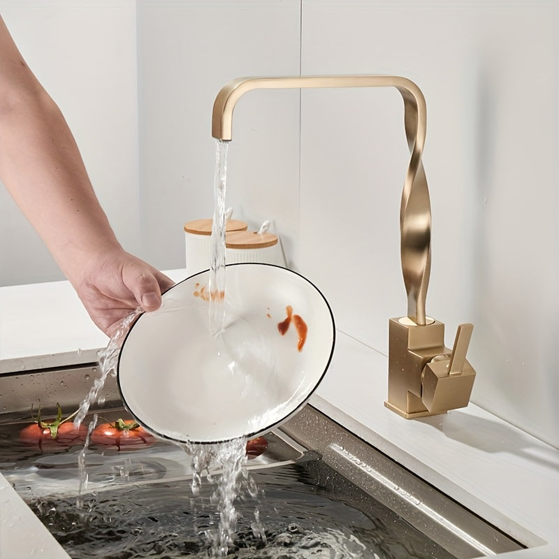 Robinet de cuisine à bec rotatif en laiton, raccord 1/2