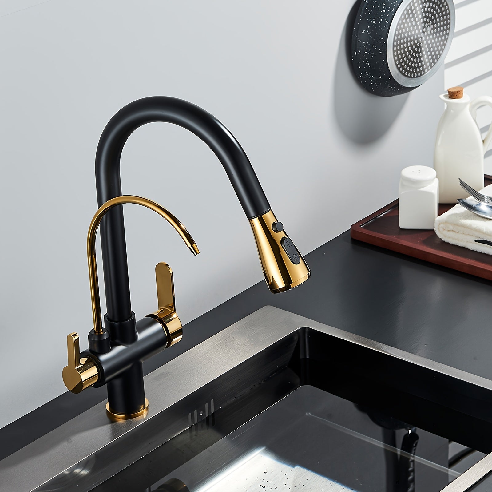 Robinet de cuisine en acier inoxydable, acier inoxydable