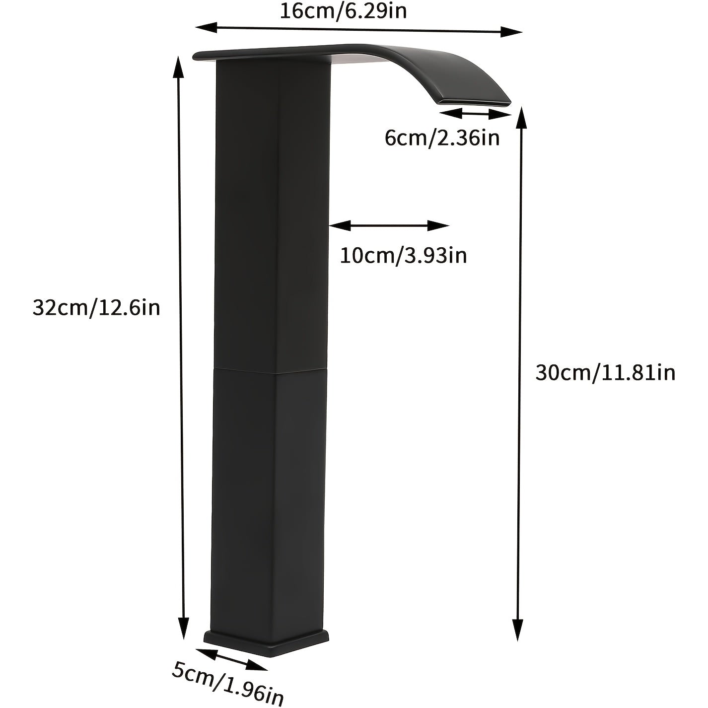 Mitigeur d'évier cascade en acier inoxydable 304, raccord 1/2