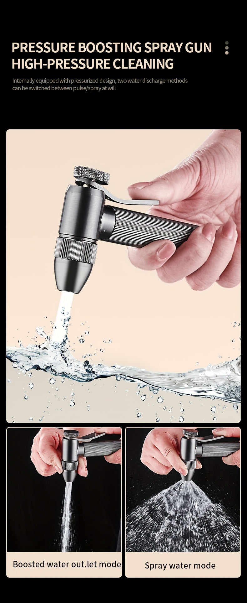 Robinet de salle de bain en acier inoxydable 304, pose mural