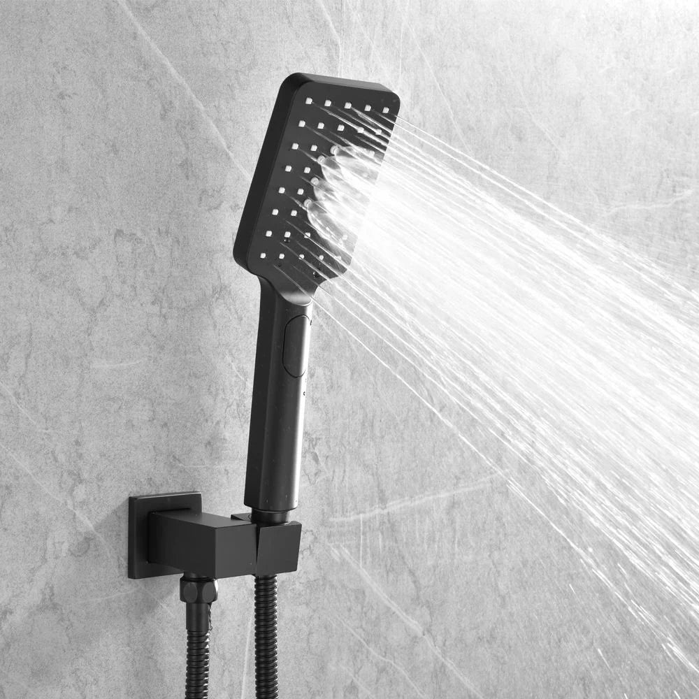 Colonne de douche encastrable noir, pose mural