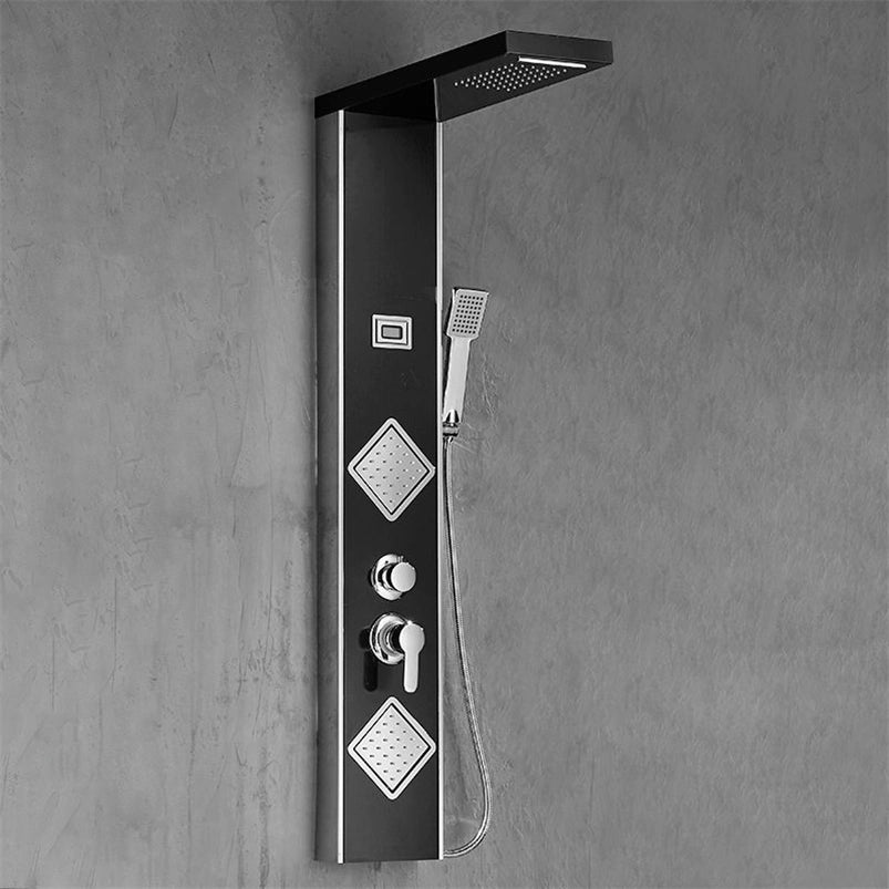 Colonne de douche thermostatique noir, noir