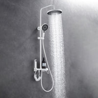 Colonne de douche pour baignoire design, blanc