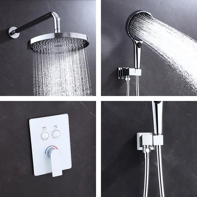 Colonne de douche encastrable douche mélangeur, chrome