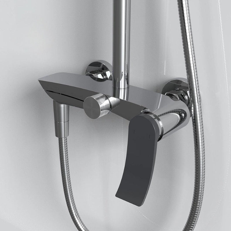 Colonne de douche design pour baignoire, acier inoxydable