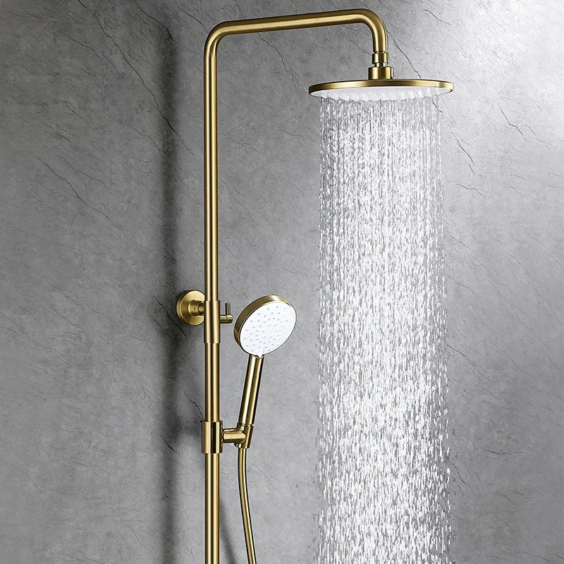 Colonne de douche avec mitigeur contemporain, pose monotrou
