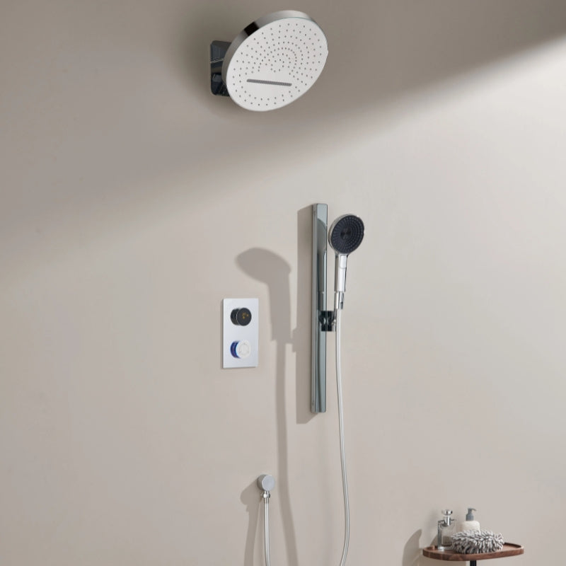 Colonne de douche avec mitigeur mural, chrome