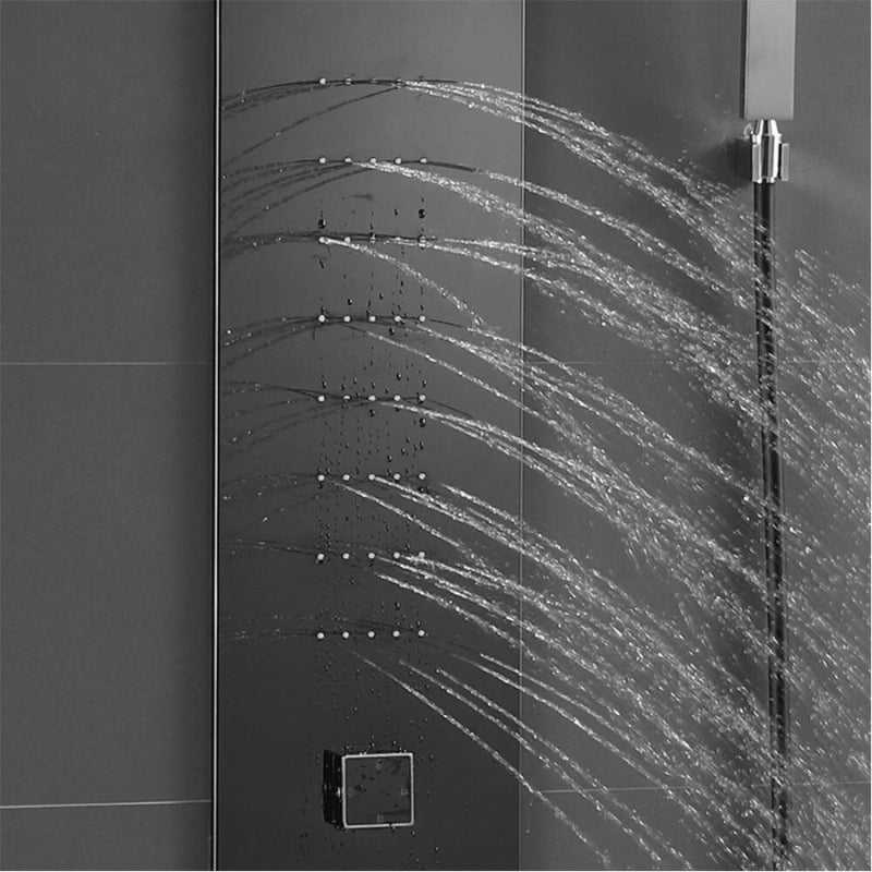 Colonne de douche encastrable en acier inoxydable, pose mural