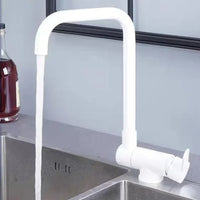 Mitigeur Cuisine Rabattable Blanc, pose monotrou