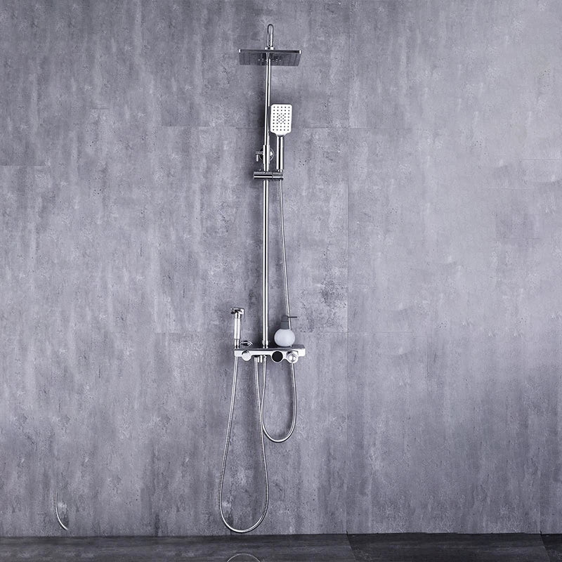 Colonne de douche avec pommeau, chrome
