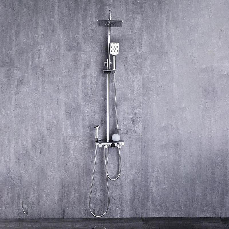 Colonne de douche avec pommeau, laiton