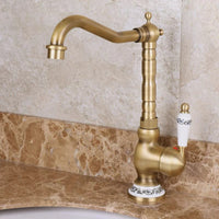 Robinet Lavabo Vintage, pose monotrou