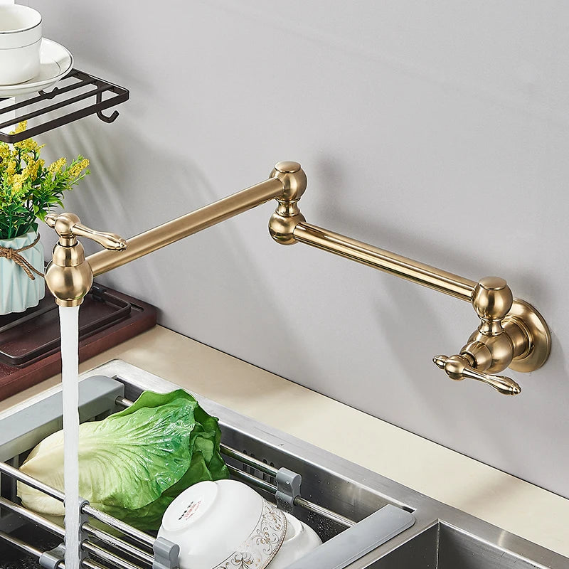 Robinet de cuisine rabattable en laiton, laiton