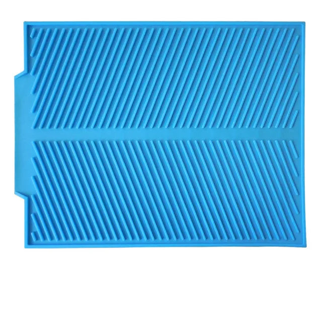 Tapis d'égouttage en silicone, bleu
