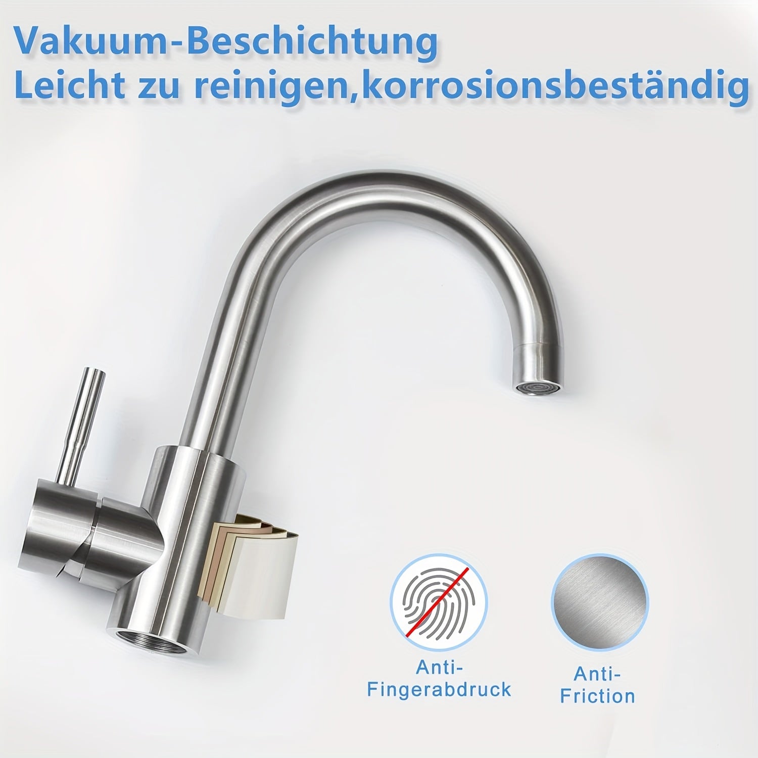 Mélangeur de cuisine haute pression en acier inoxydable 304, raccord 3/8