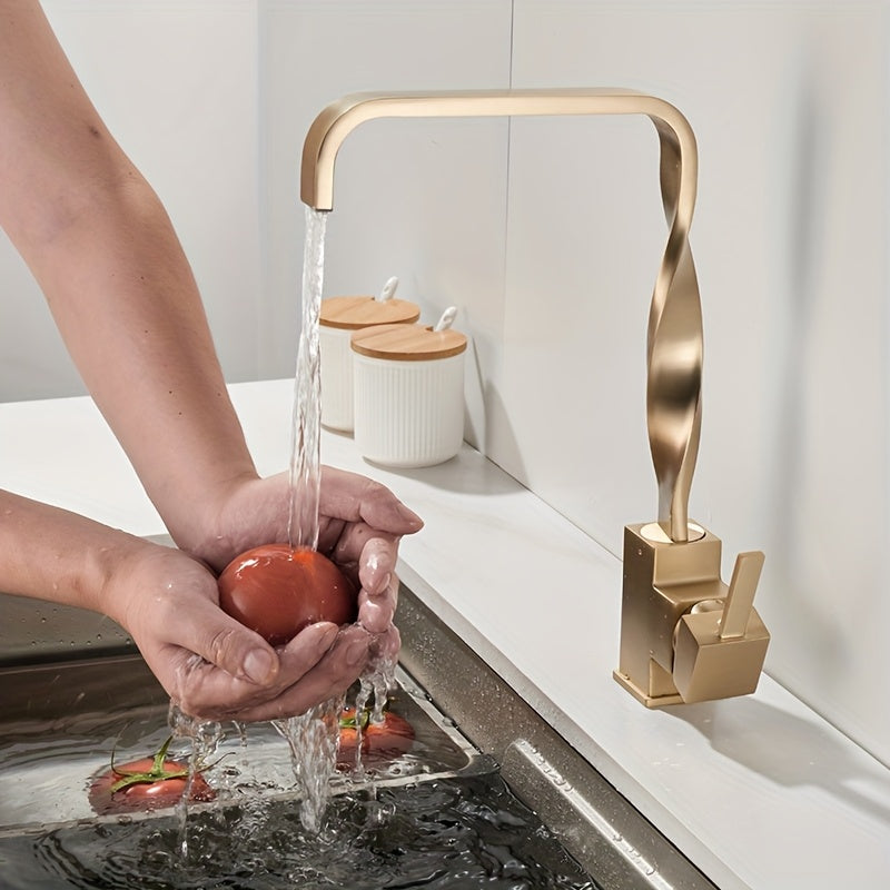 Robinet de cuisine à bec rotatif en laiton, raccord 1/2