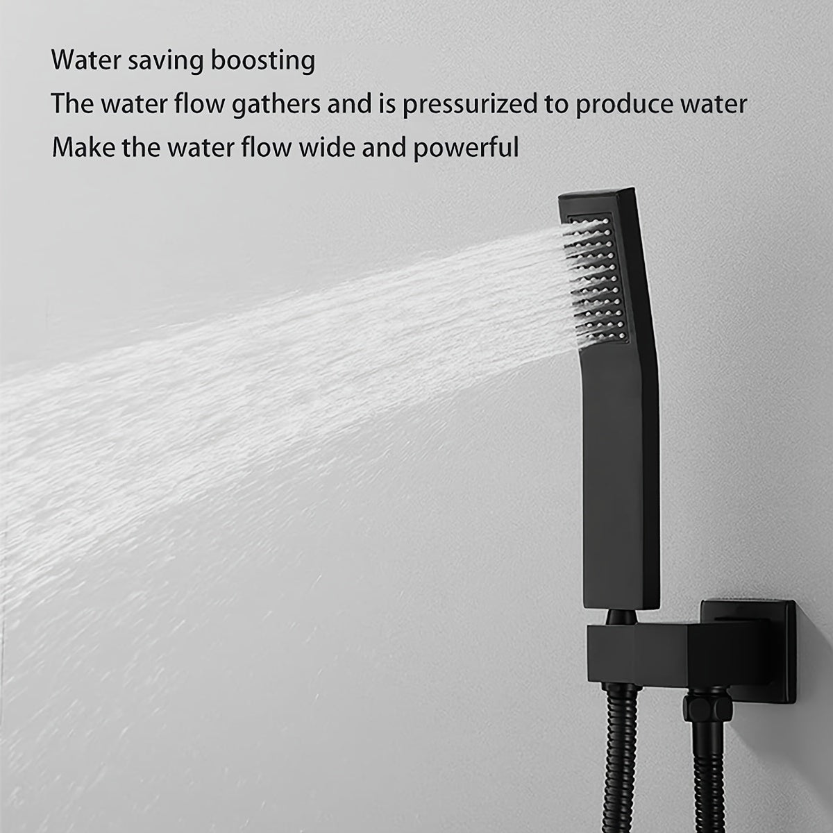 Robinet de douche en acier inoxydable, pose mural