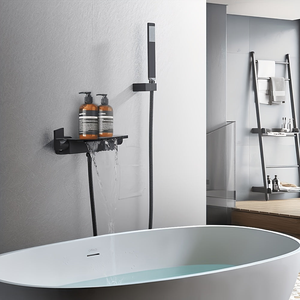 Mitigeur de baignoire cascade en laiton, pose mural